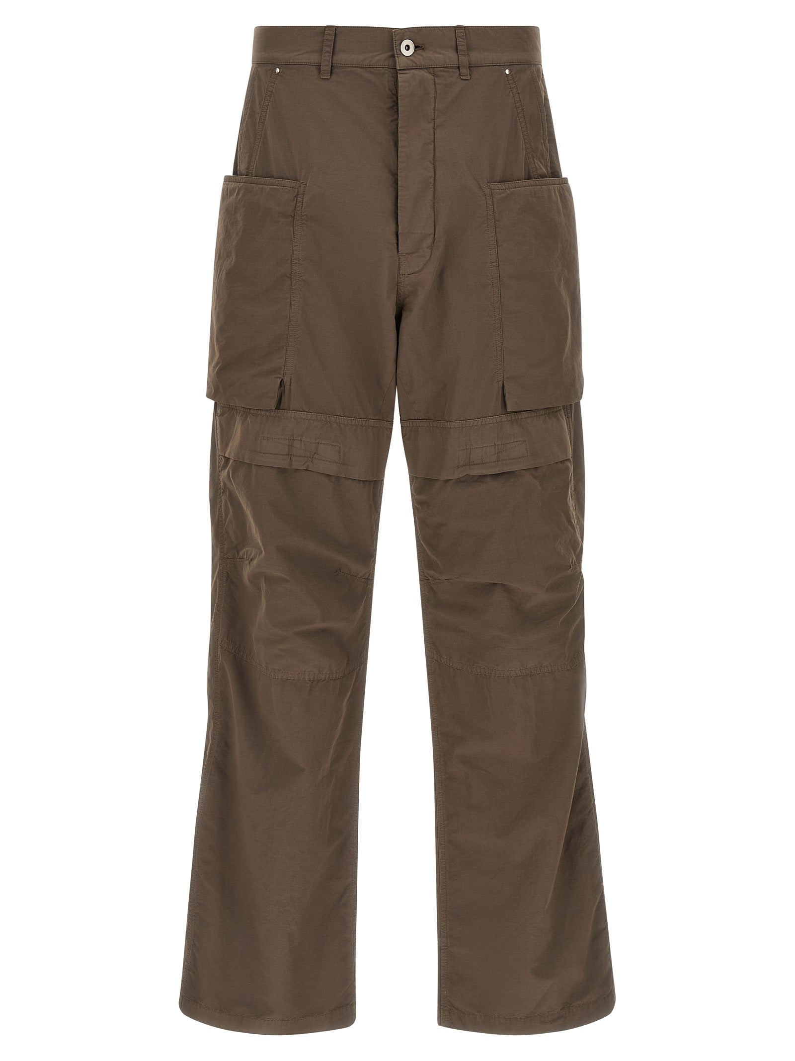 DRKSHDW Brown Cotton Cargo Trousers