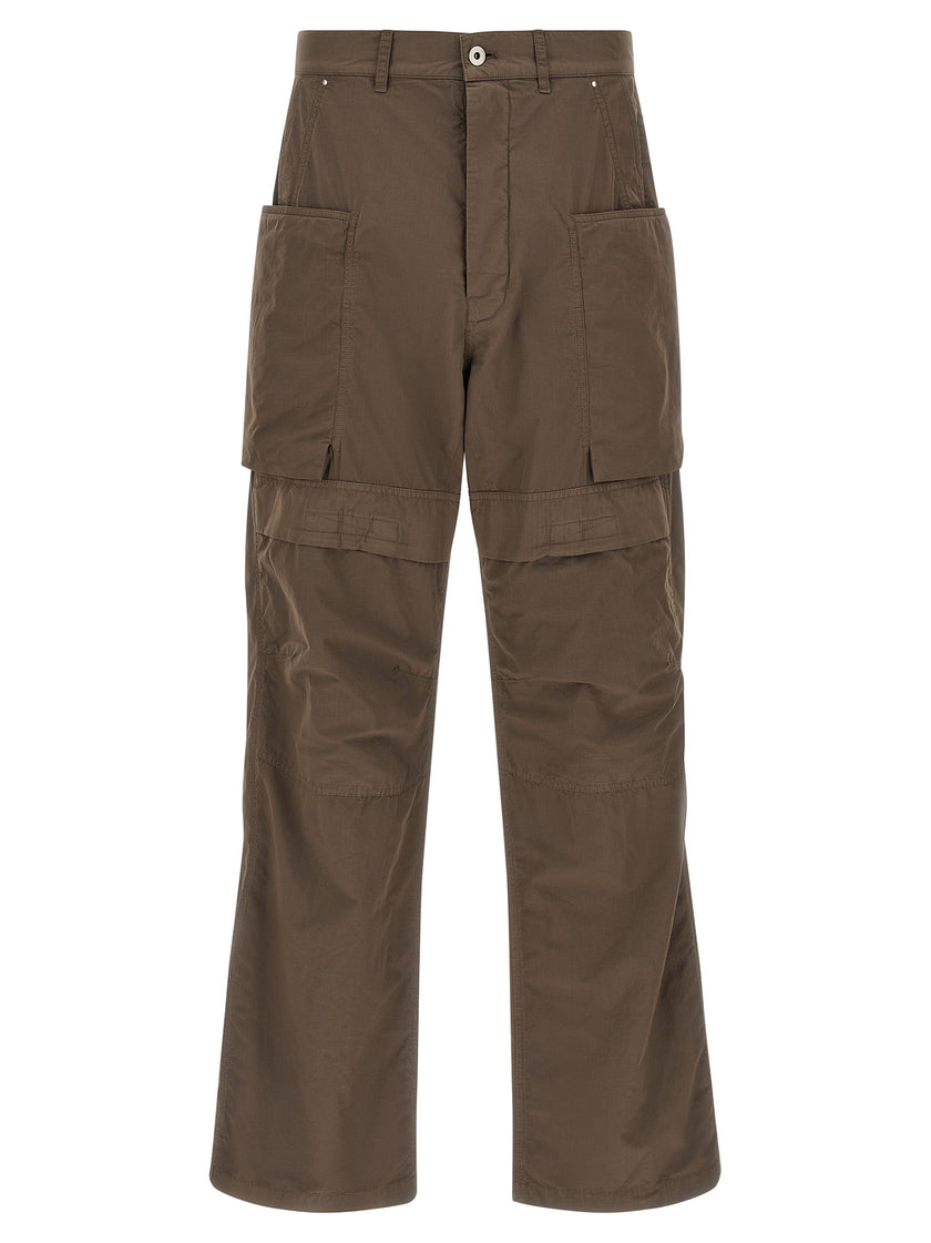 DRKSHDW Brown Cotton Cargo Trousers