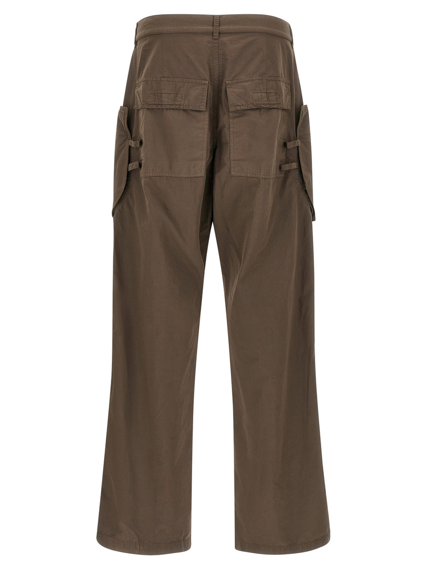 DRKSHDW Brown Cotton Cargo Trousers