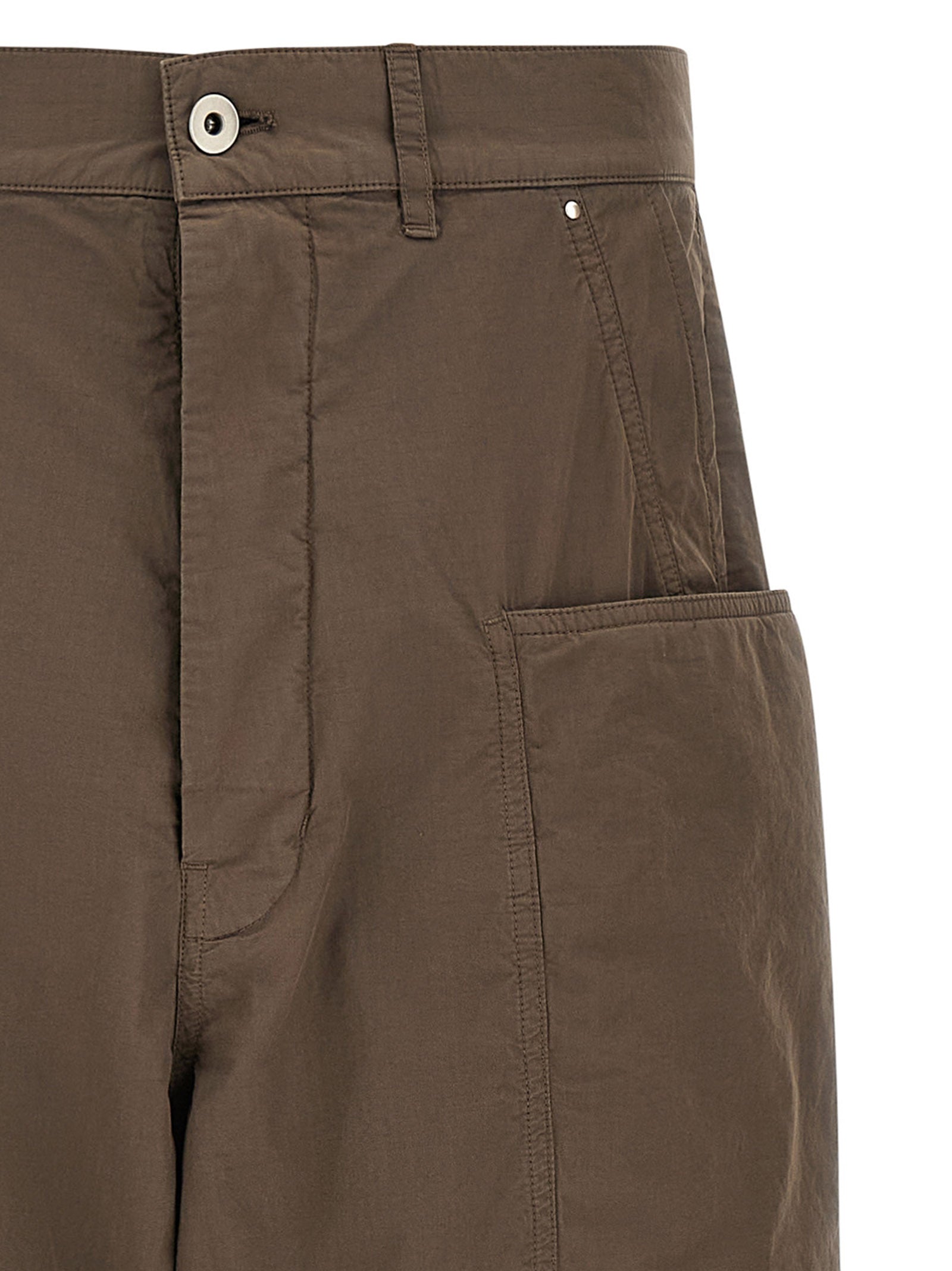 DRKSHDW Brown Cotton Cargo Trousers