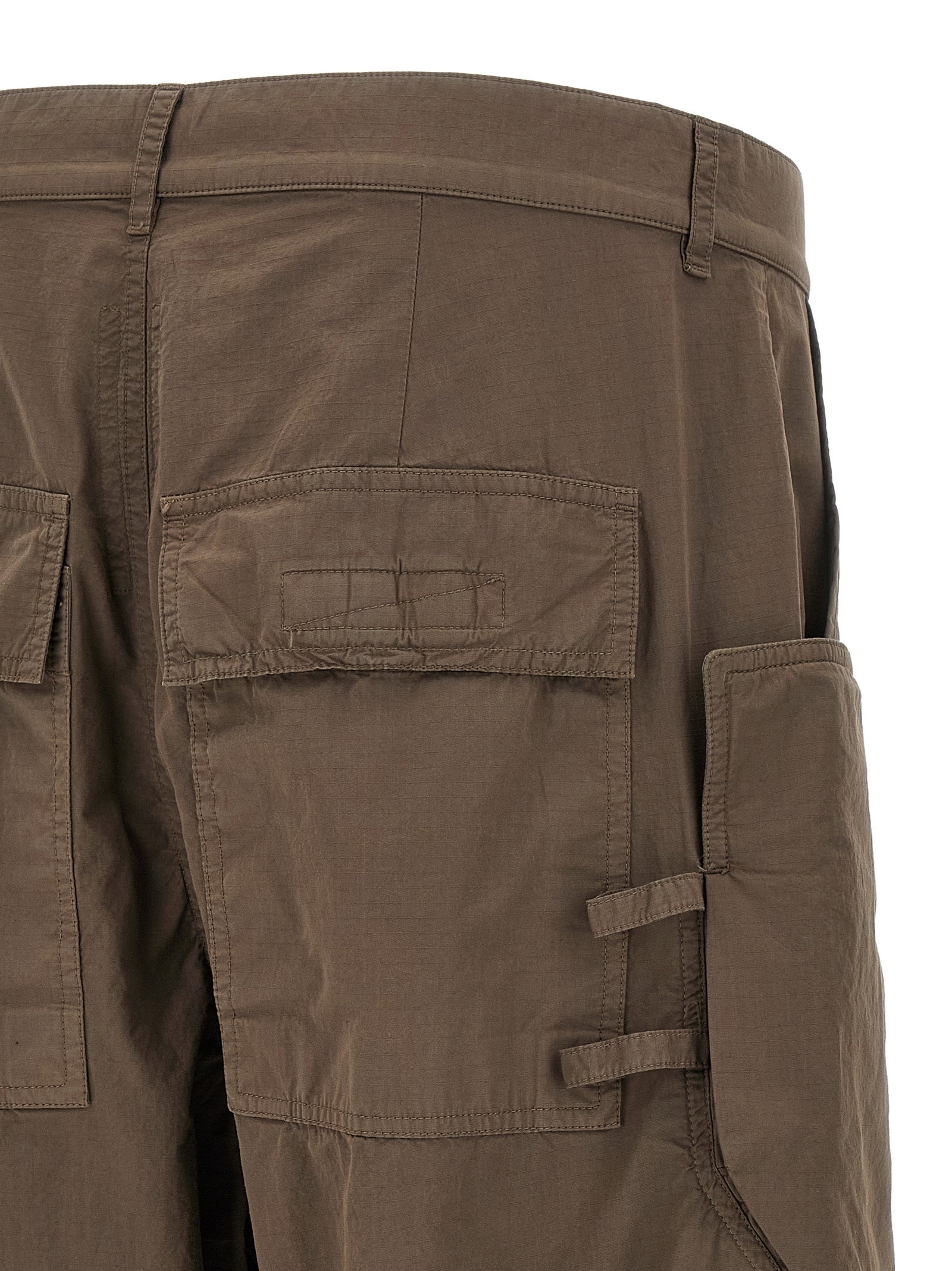DRKSHDW Brown Cotton Cargo Trousers