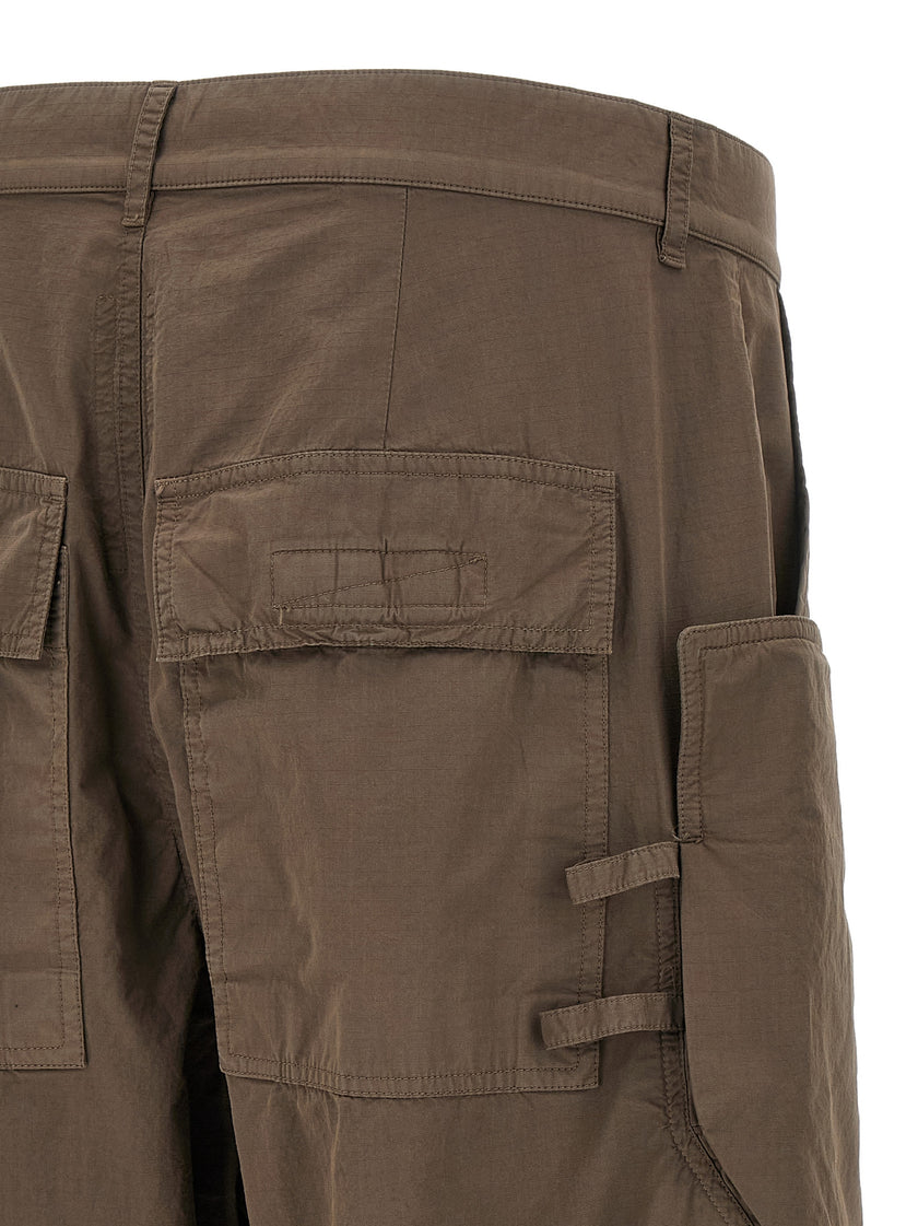 DRKSHDW Brown Cotton Cargo Trousers