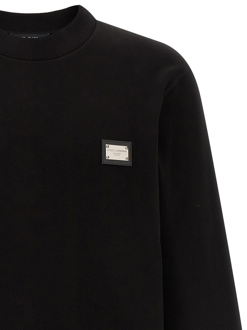 Dolce & Gabbana Schwarzes Baumwoll-Sweatshirt