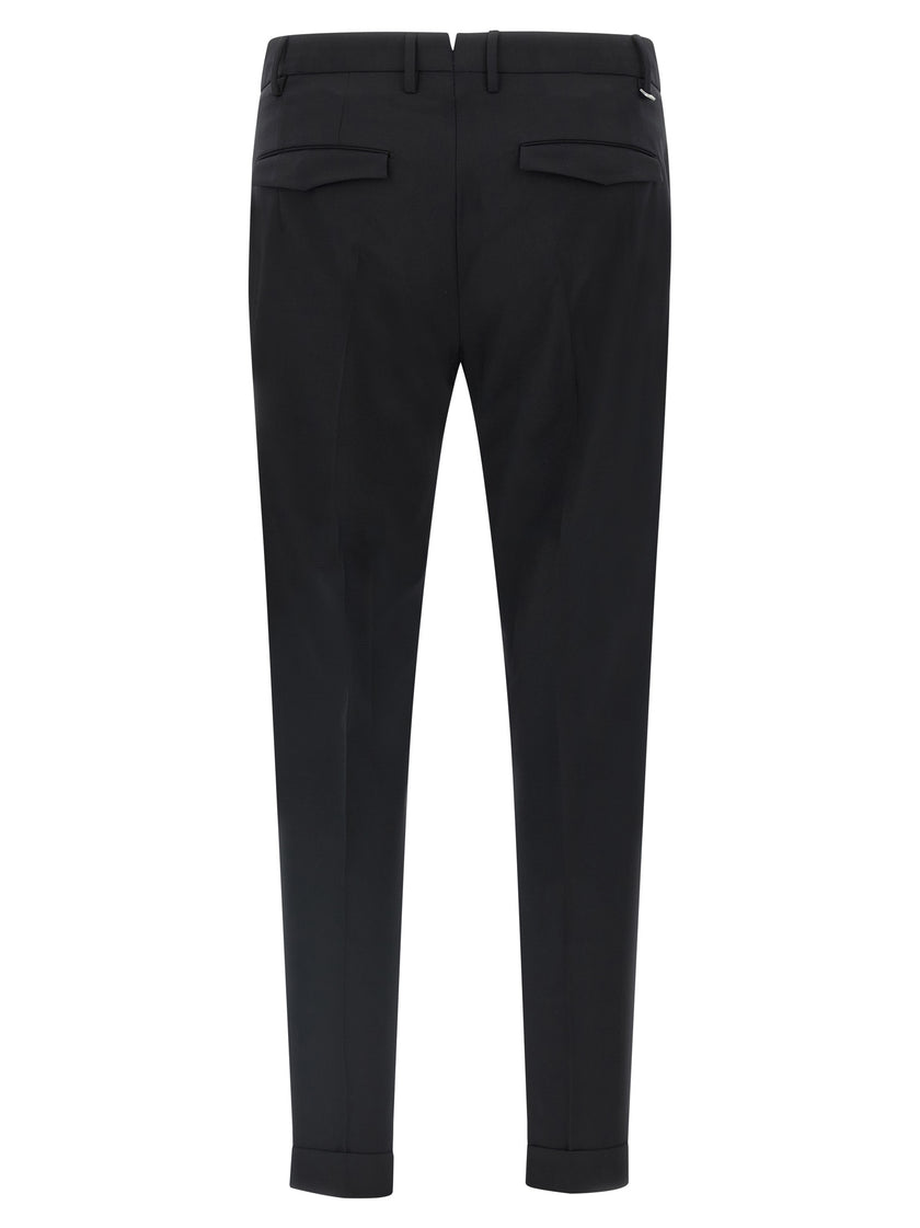 PT Torino Black Pure Virgin Wool Trousers