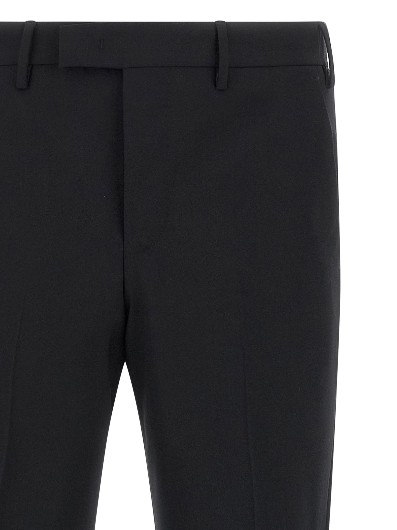 PT Torino Black Pure Virgin Wool Trousers