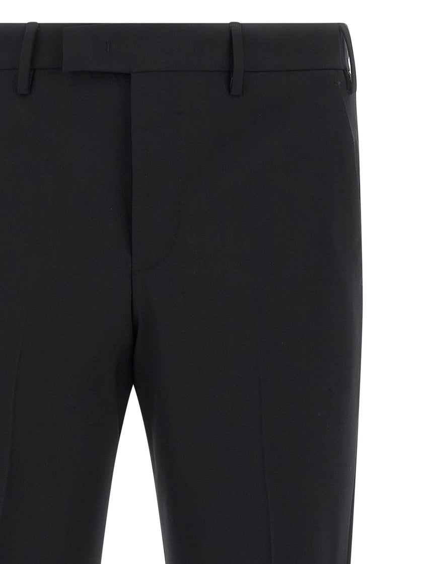 PT Torino Black Pure Virgin Wool Trousers