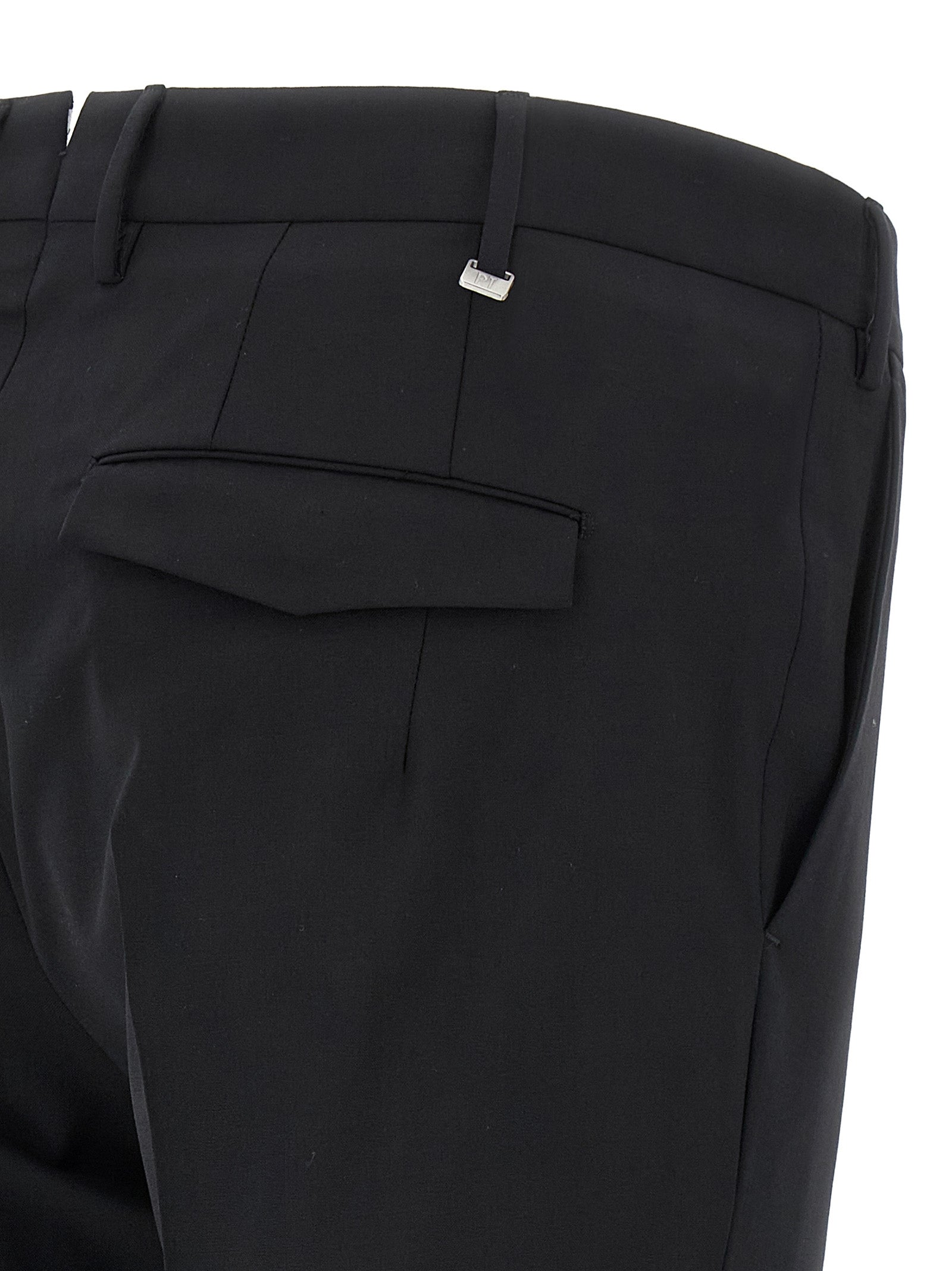 PT Torino Black Pure Virgin Wool Trousers
