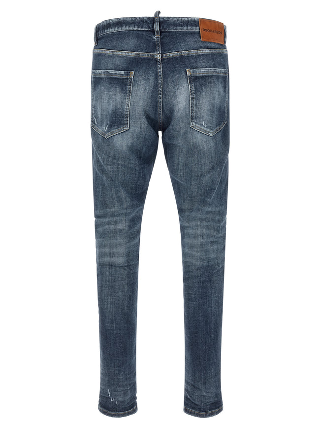 Dsquared² Slim Fit Jeans aus blauer Baumwolle
