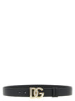 Dolce & Gabbana Gürtel aus schwarzem Kalbsleder Regular