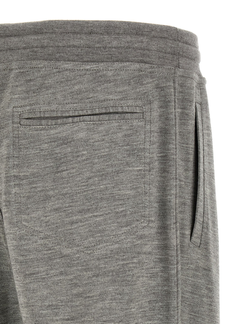 Brunello Cucinelli Graue Kaschmir-Jogginghose