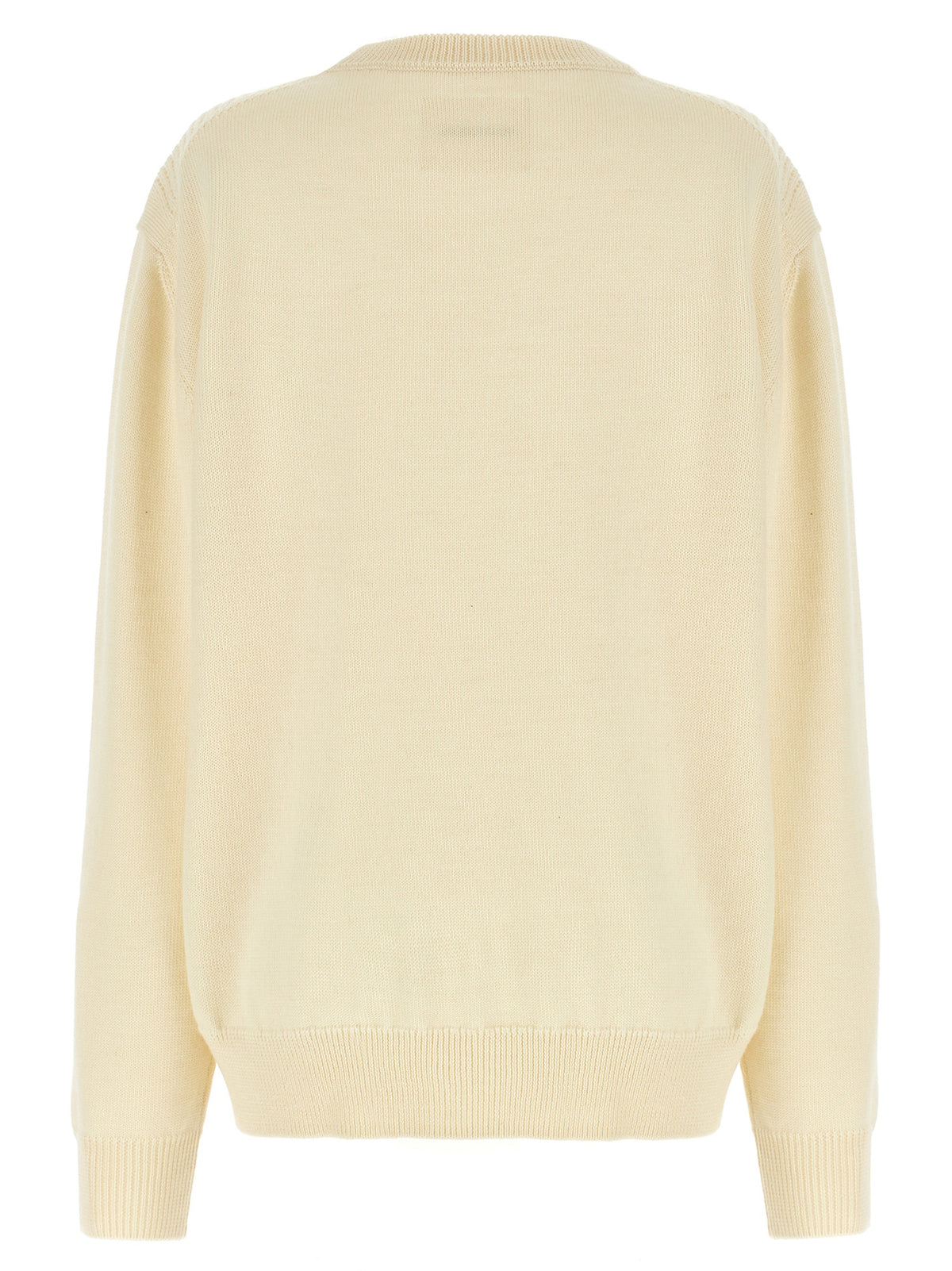 Jil Sander White Wool Knit Cardigan