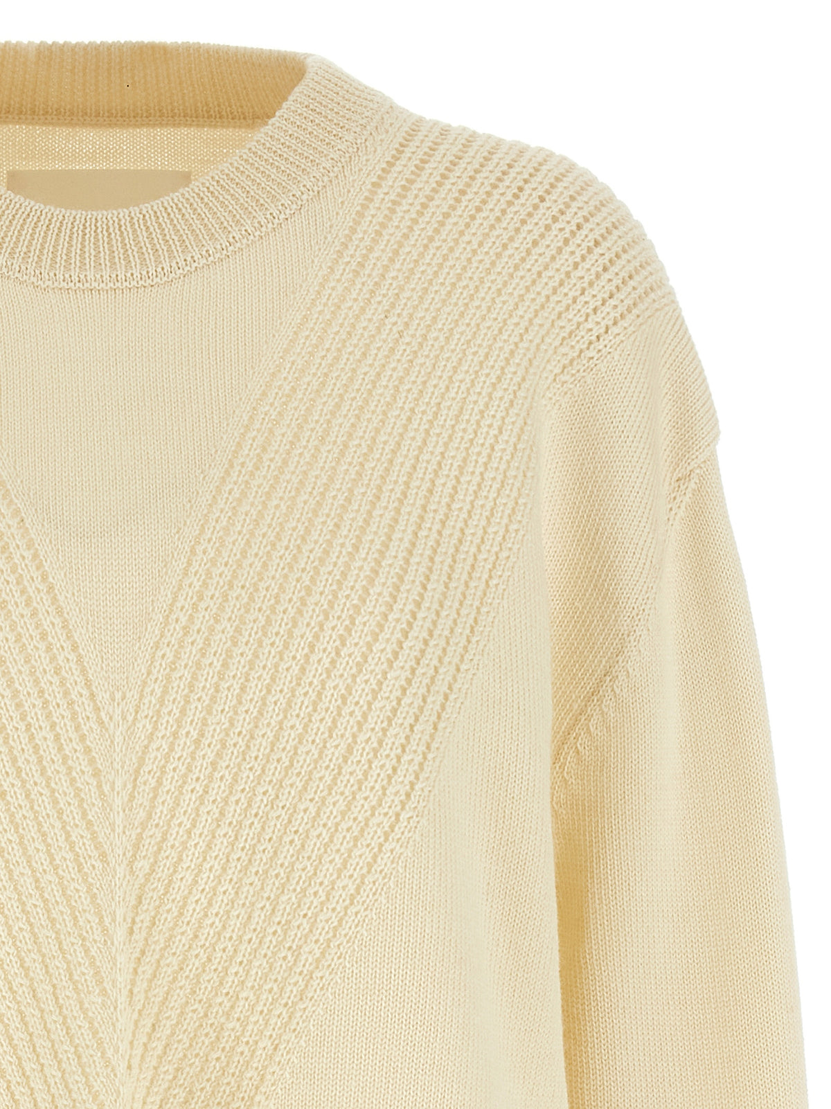 Jil Sander White Wool Knit Cardigan