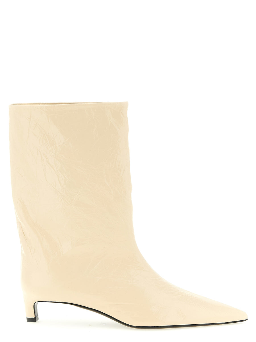 Jil Sander Beige Calfskin Ankle Boots