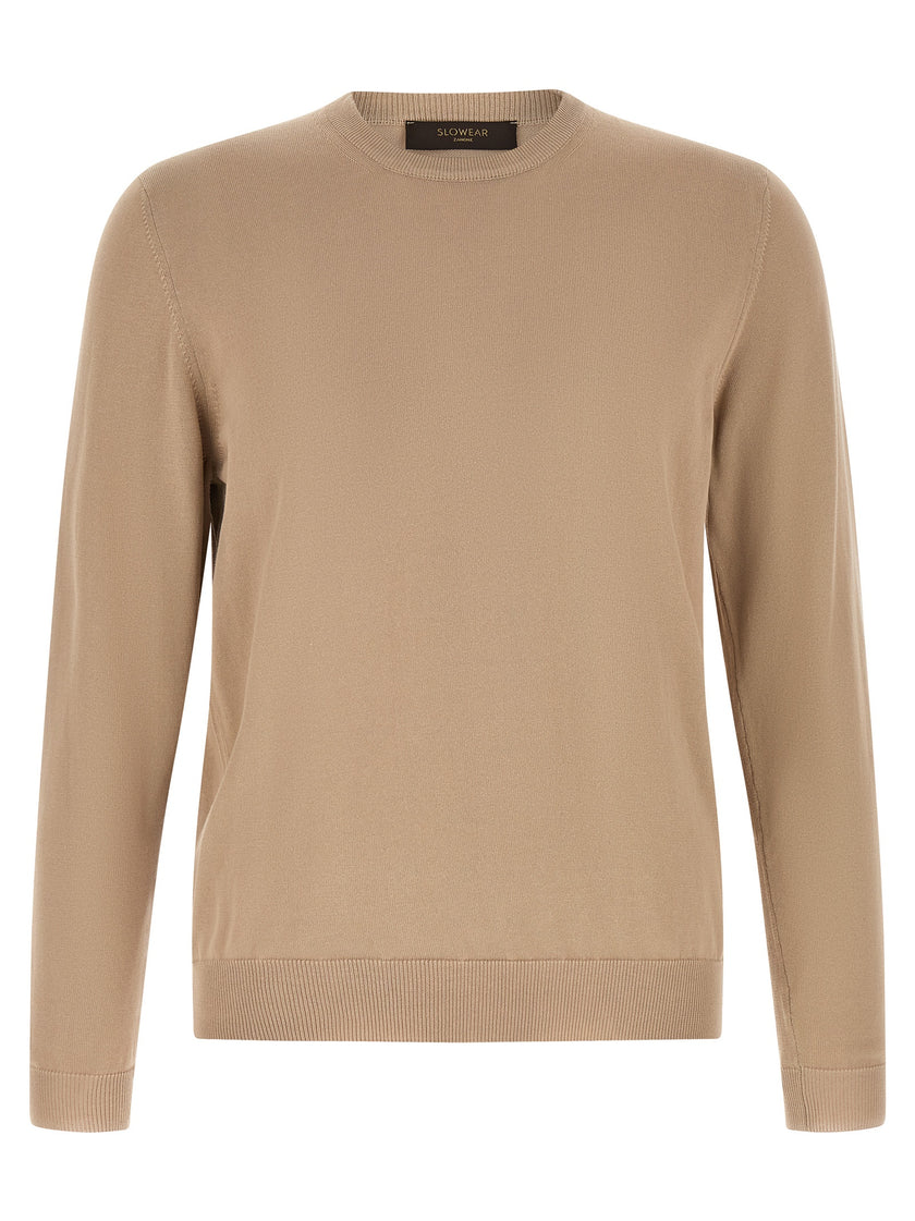 ZANONE Beigefarbene Baumwoll-Strickjacke