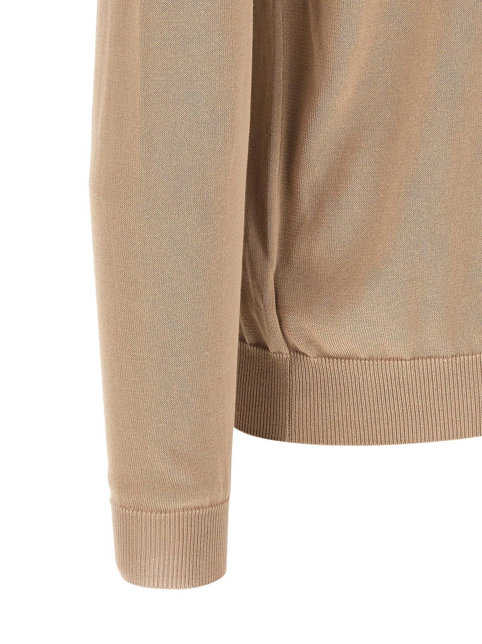 ZANONE Beigefarbene Baumwoll-Strickjacke