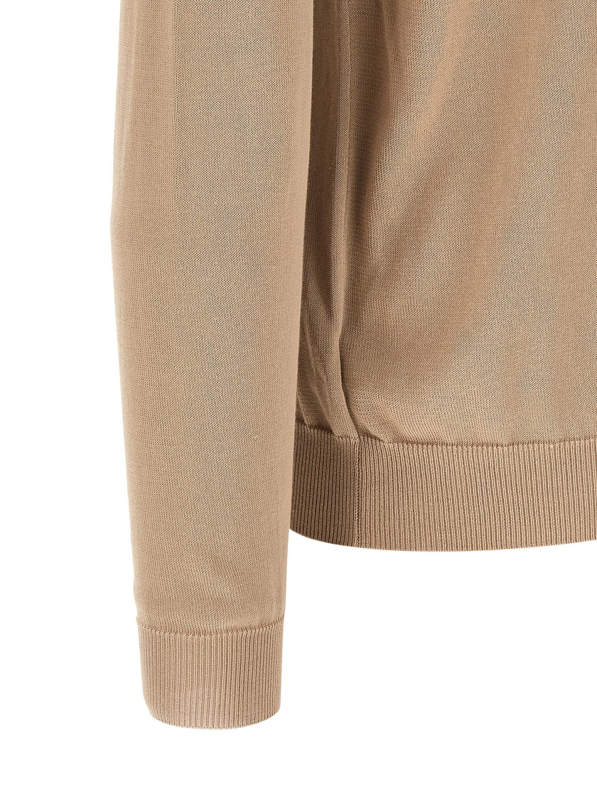 ZANONE Beigefarbene Baumwoll-Strickjacke