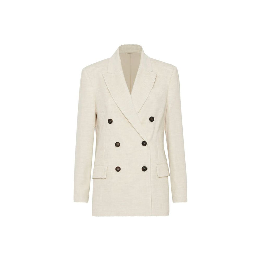 Brunello Cucinelli White Cotton Blazer