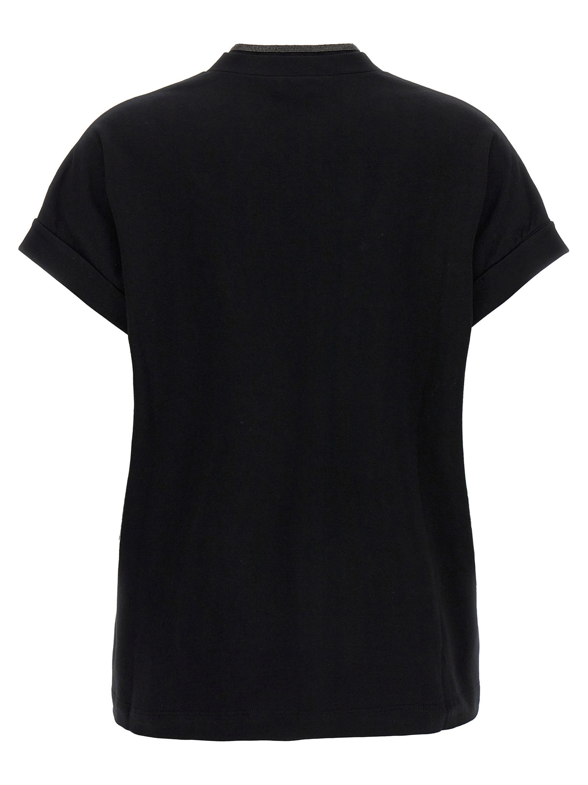 Brunello Cucinelli Black Cotton T-Shirt