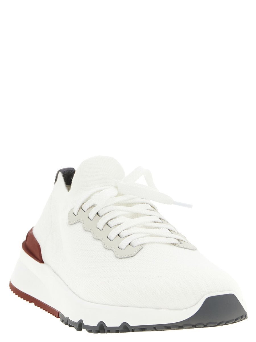 Brunello Cucinelli White Polyethylene Sneakers