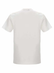 Dolce & Gabbana Weißes Baumwoll-T-Shirt mit Logo-Plakette