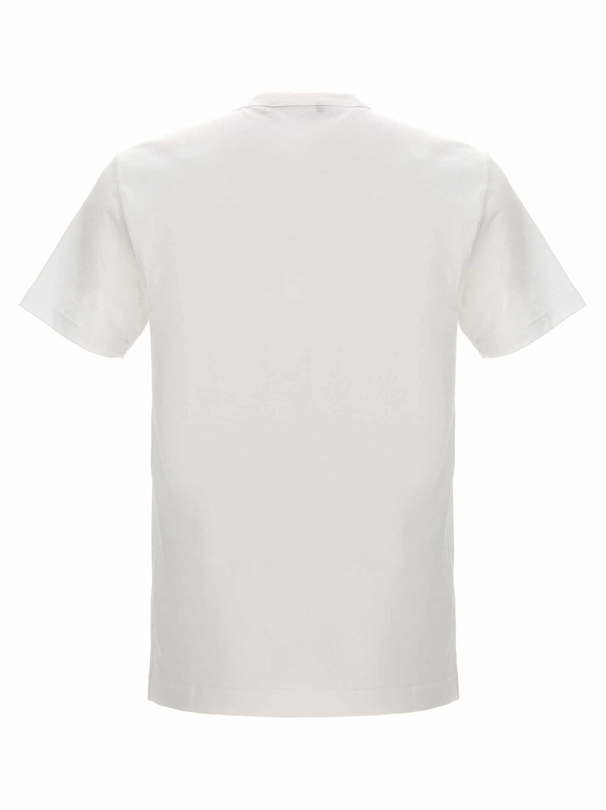Dolce & Gabbana Weißes Baumwoll-T-Shirt mit Logo-Plakette