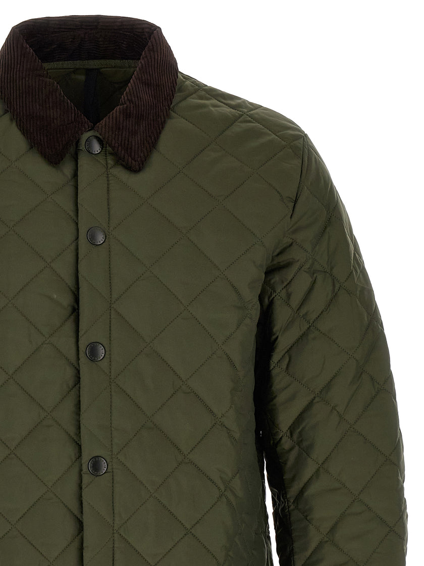 Barbour Zweifarbige, durchgehende Polyamid-Steppjacke