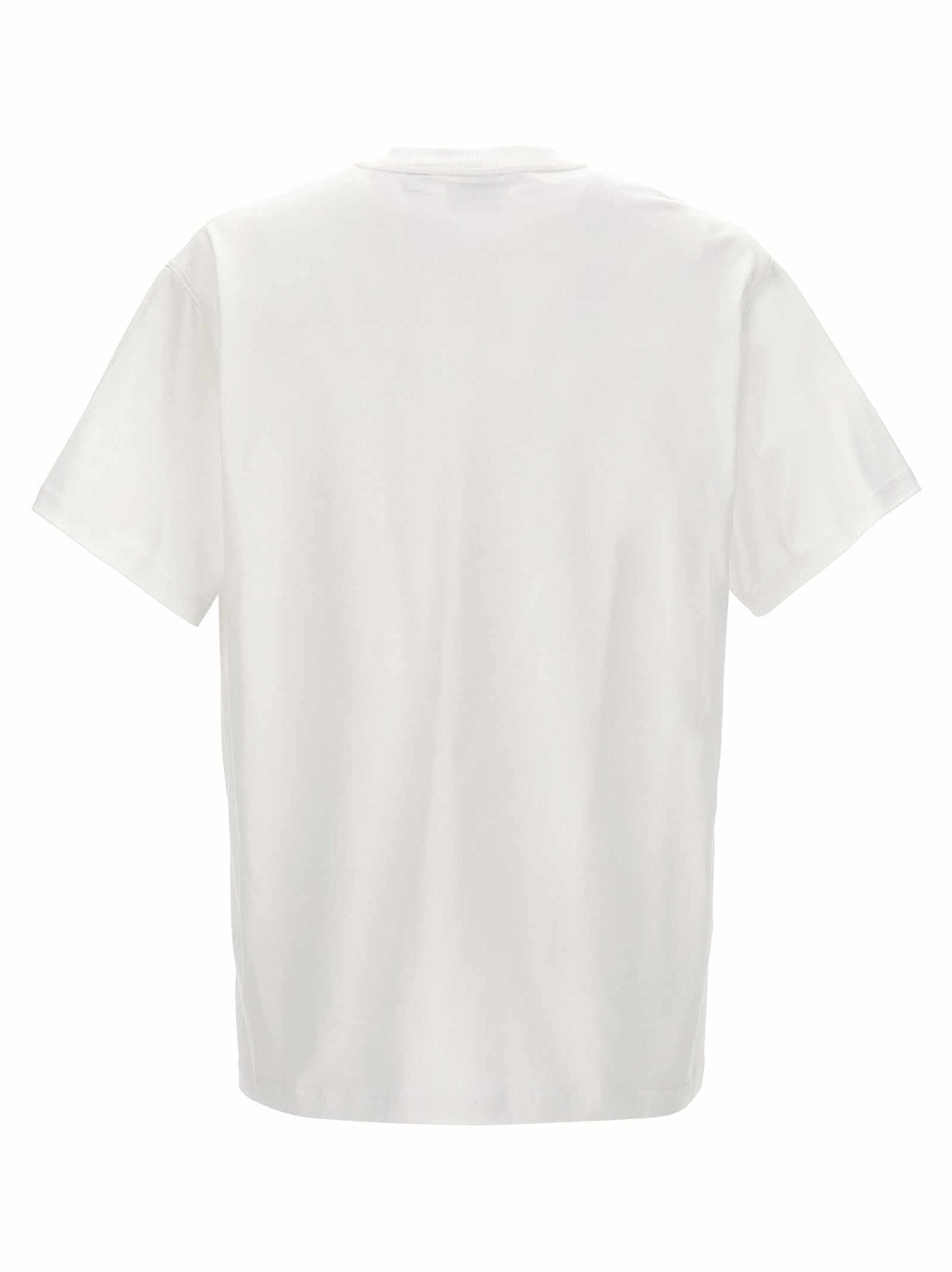 Burberry weißes Baumwoll-T-Shirt mit Rundhalsausschnitt und ikonischem Logo auf der Vorderseite