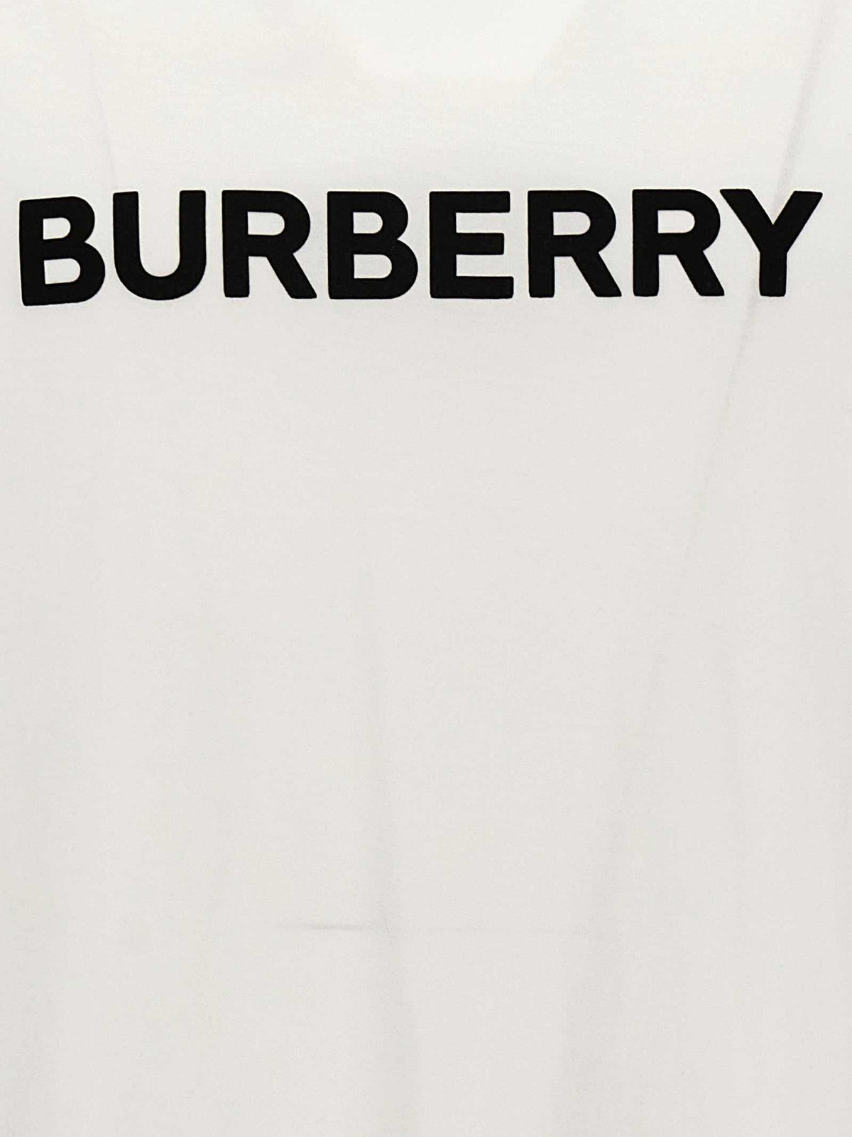 Burberry weißes Baumwoll-T-Shirt mit Rundhalsausschnitt und ikonischem Logo