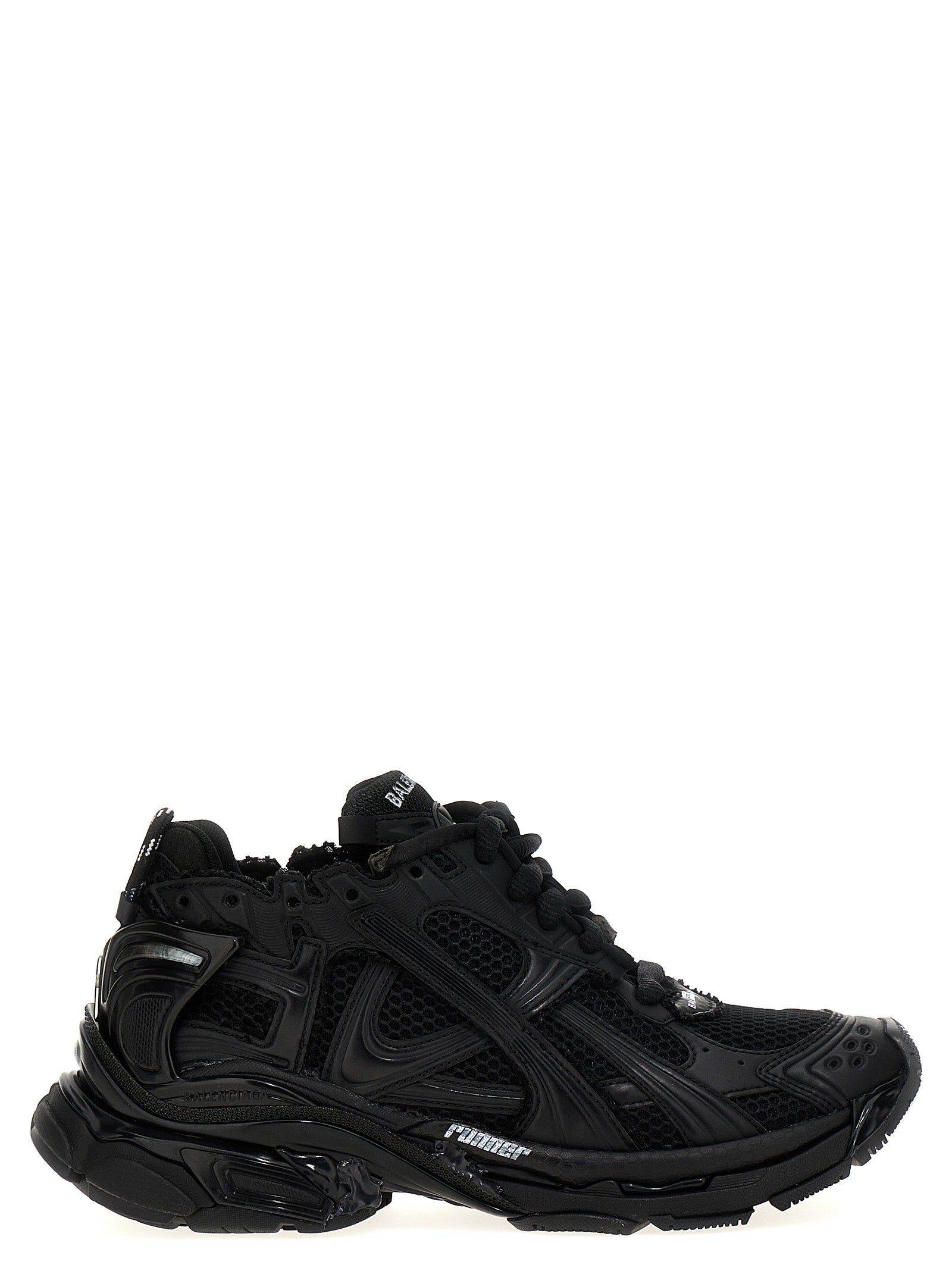 Balenciaga black polyester sneakers for sporty looks