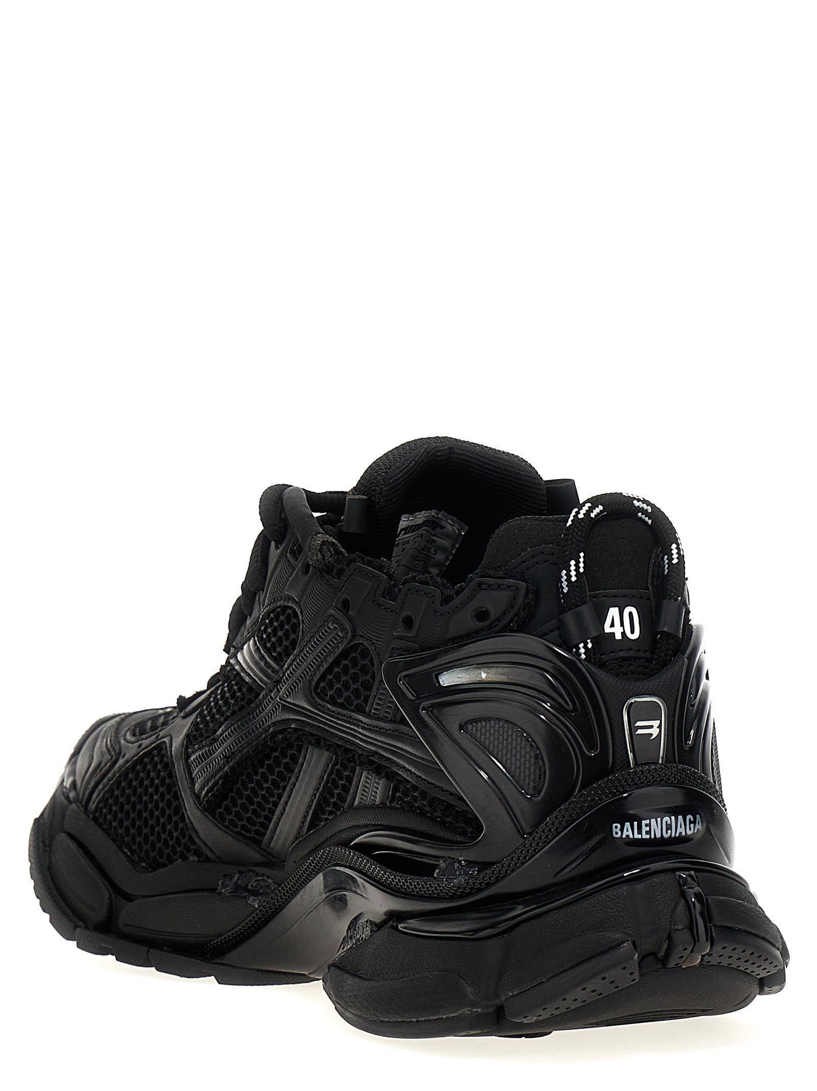 Balenciaga black polyester sneakers for sporty looks