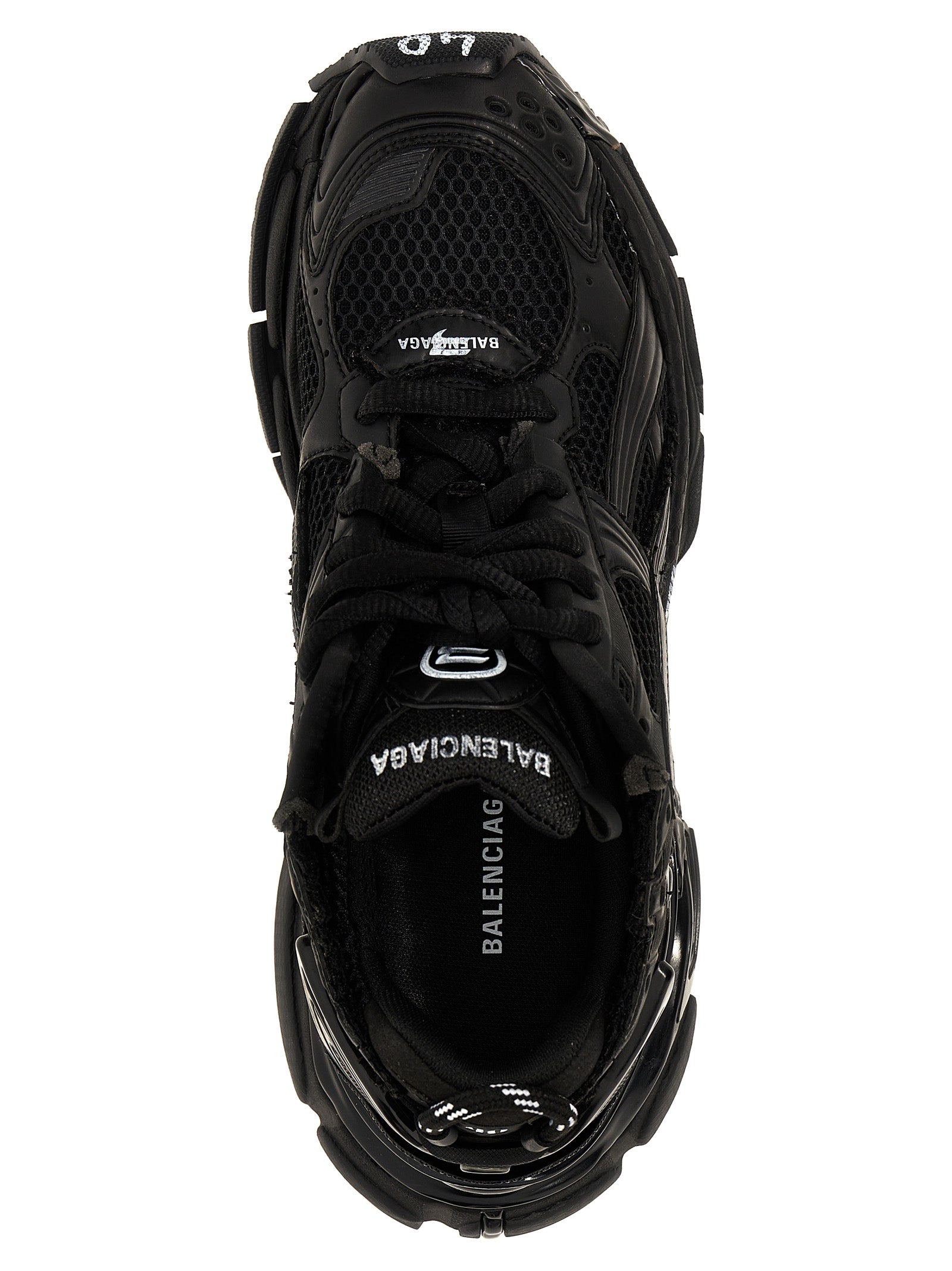 Balenciaga black polyester sneakers for sporty looks
