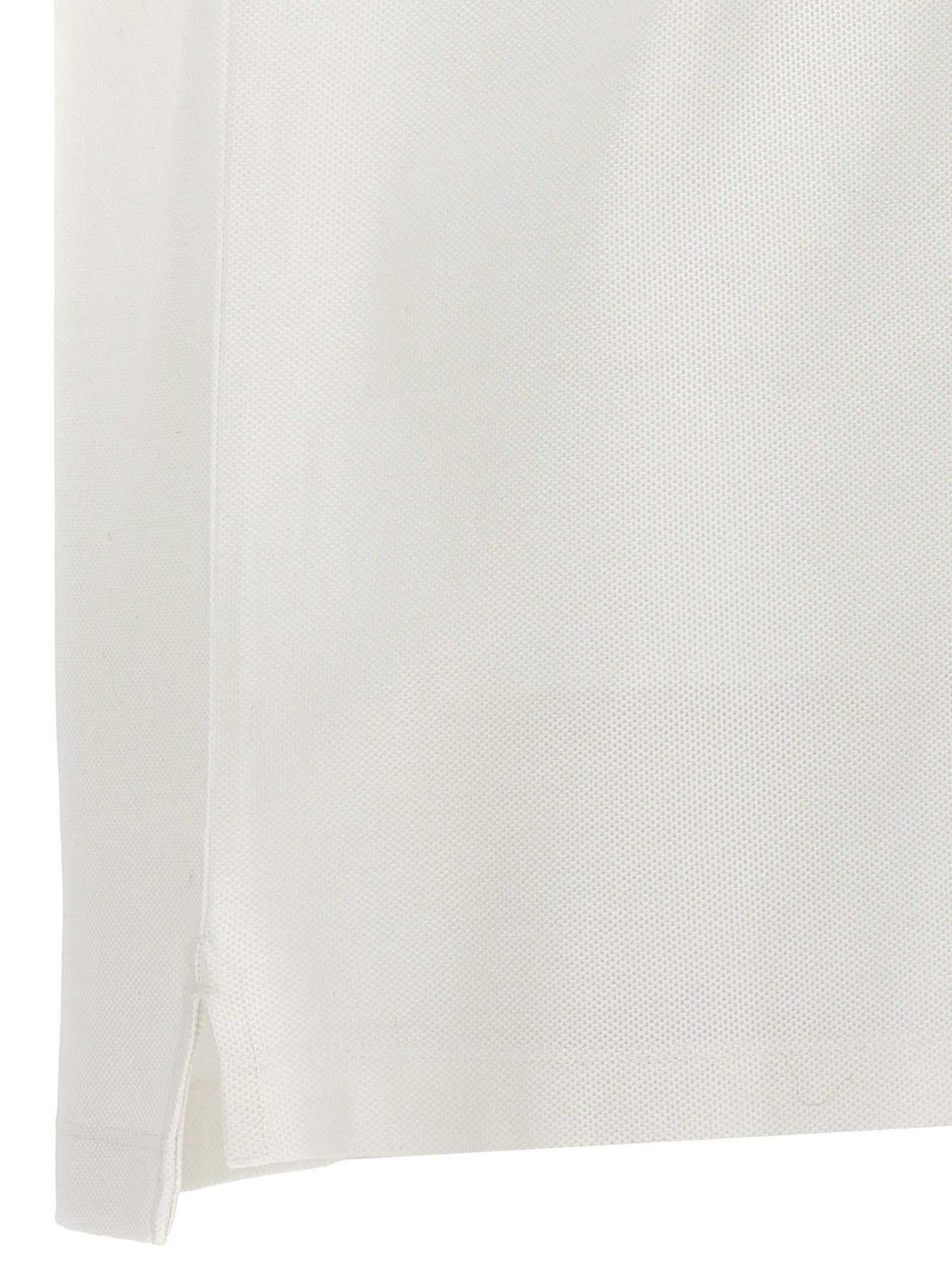 Burberry weißes Poloshirt aus Baumwolle mit ton-in-ton Logo-Stickerei