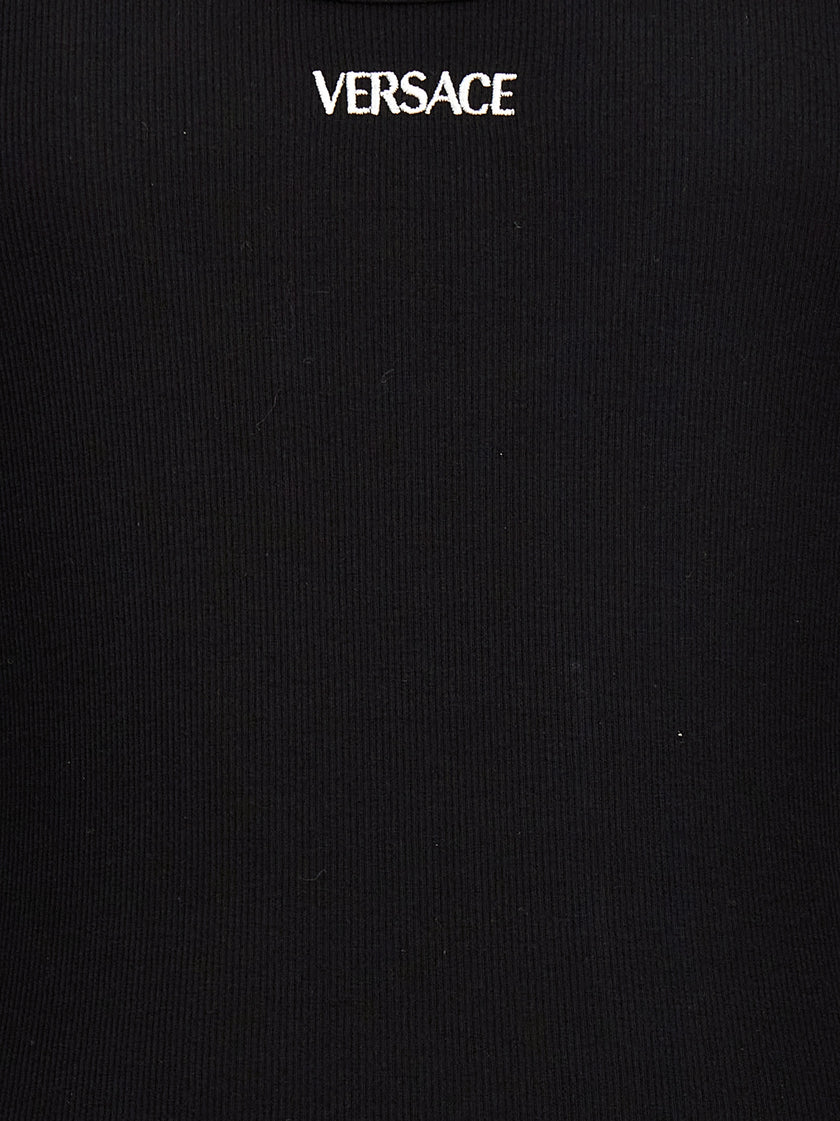 Versace schwarzes Baumwoll-T-Shirt