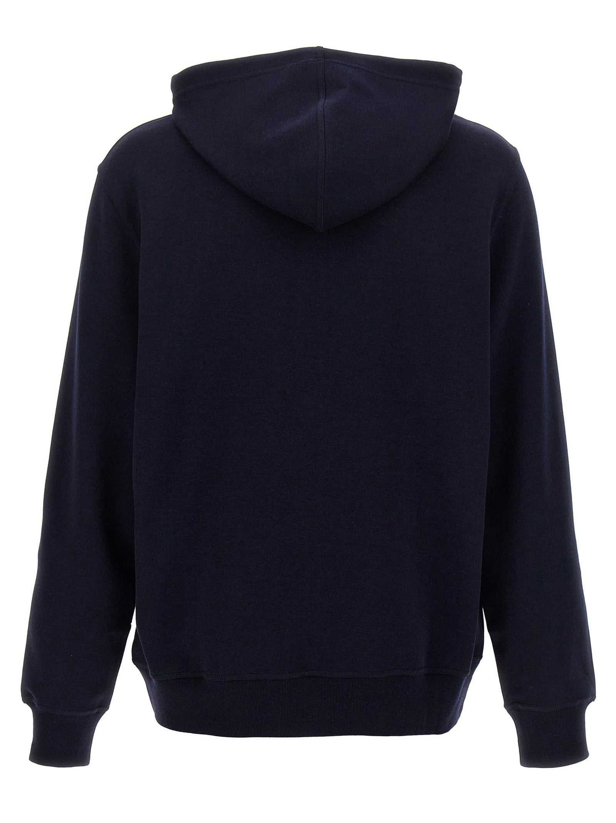 Brunello Cucinelli blaues Baumwoll-Sweatshirt mit Reißverschluss und Taschen