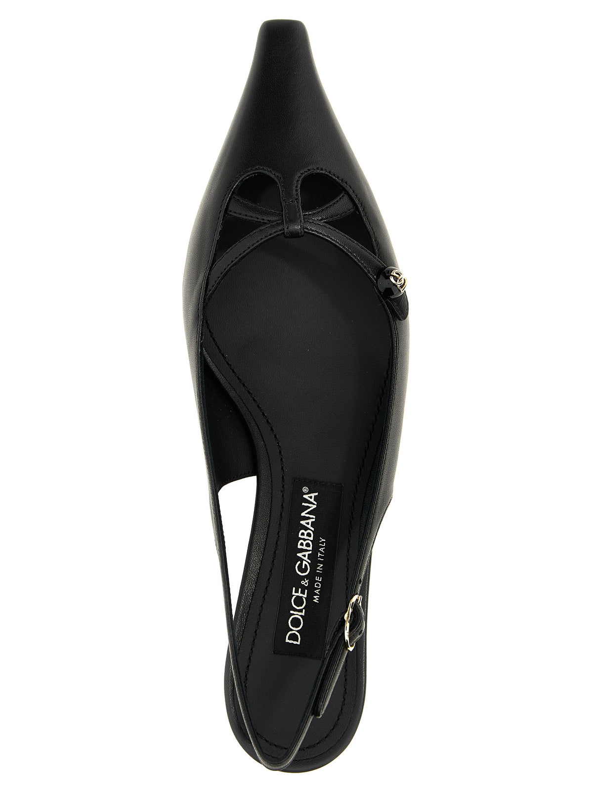 Dolce & Gabbana Black Lambskin Mid-Heel Pumps