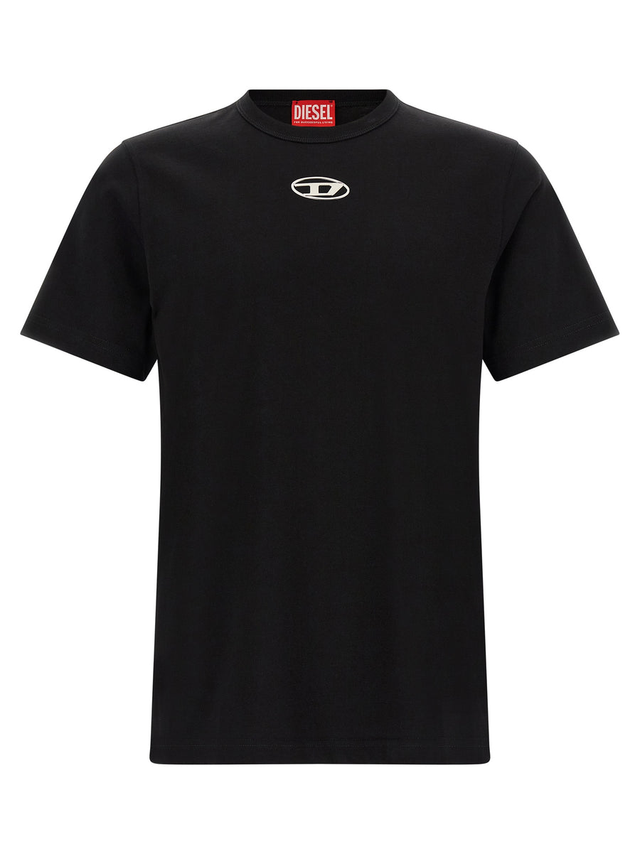 Diesel Schwarzes Baumwoll-T-Shirt
