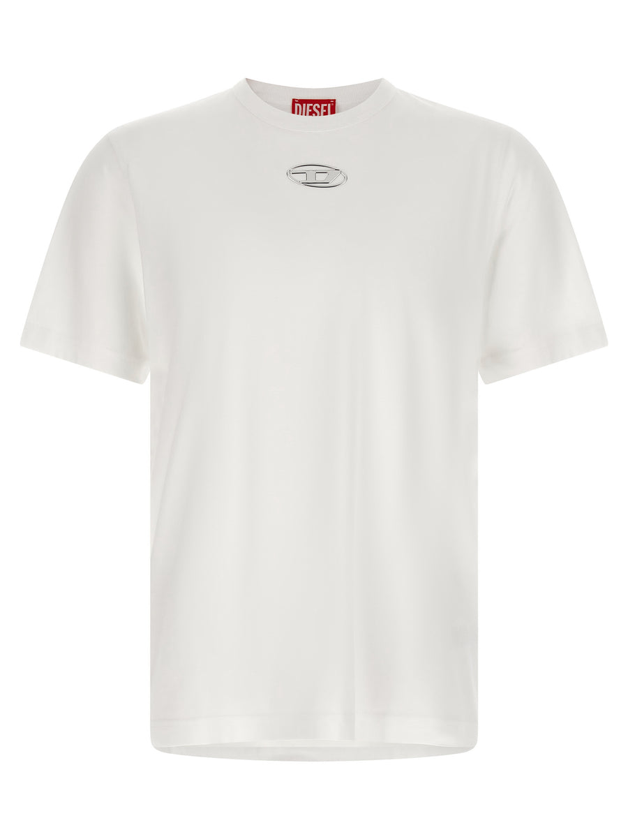 Diesel Weißes Baumwoll-T-Shirt