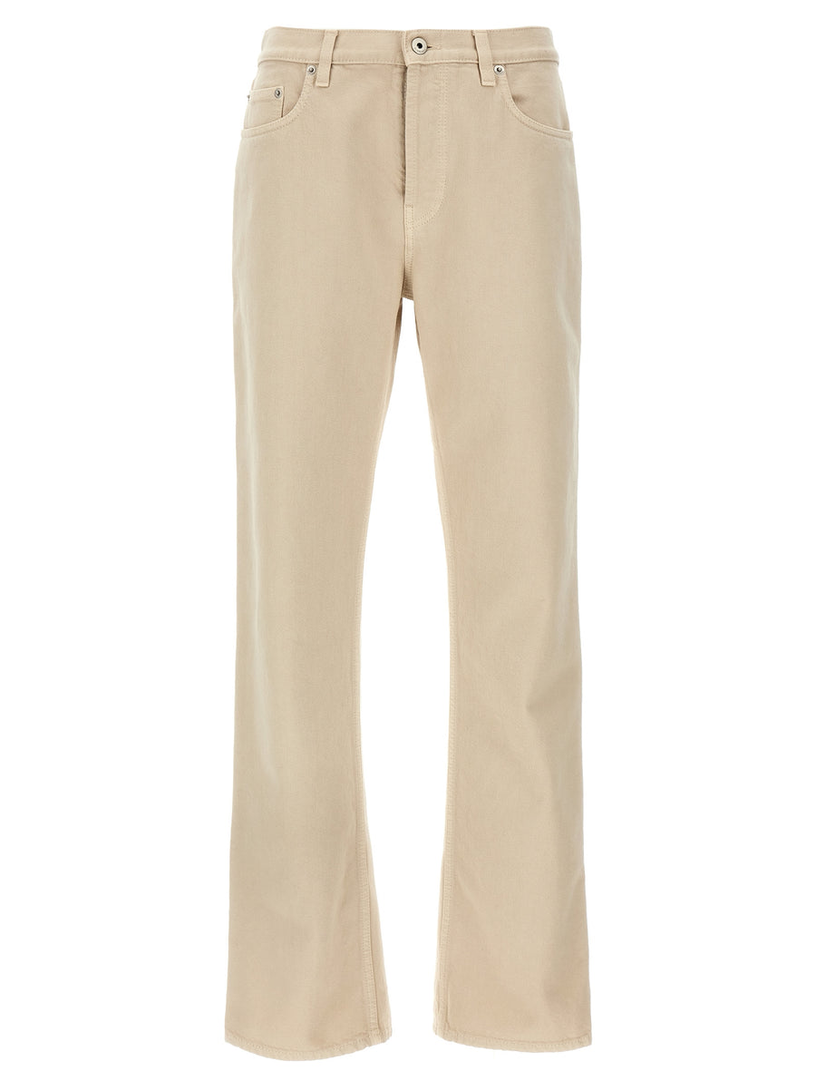 Burberry Beige Cotton Casual Trousers