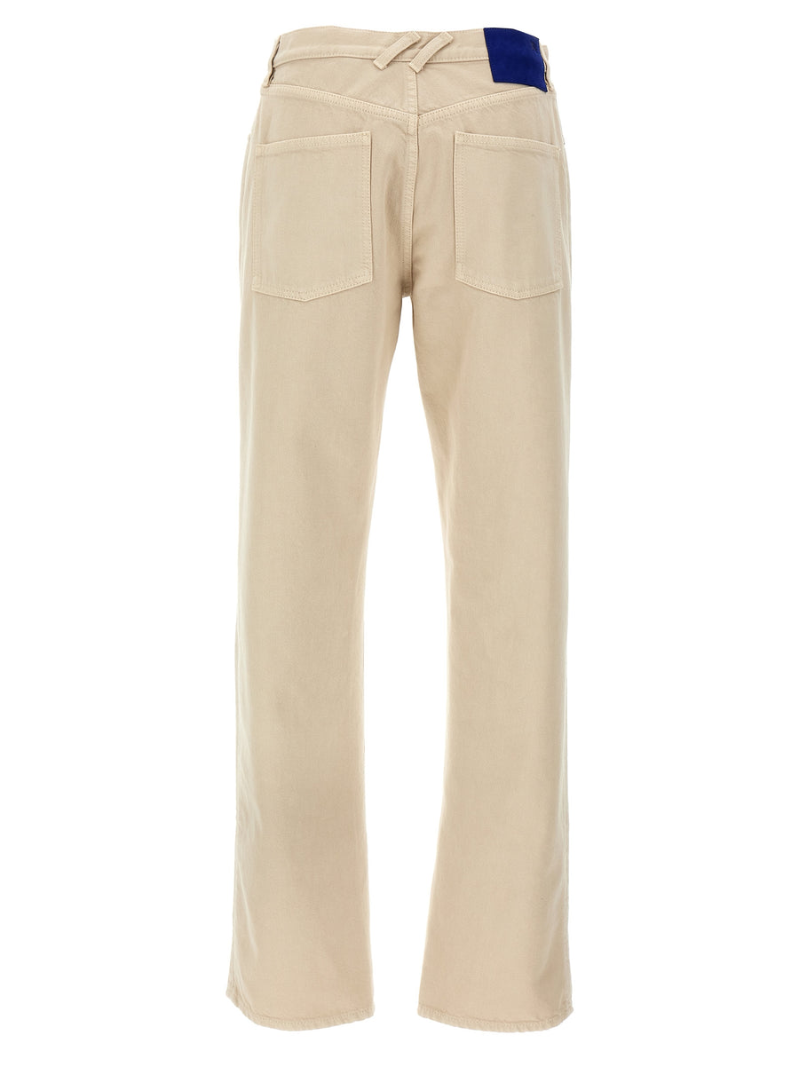 Burberry Beige Cotton Casual Trousers