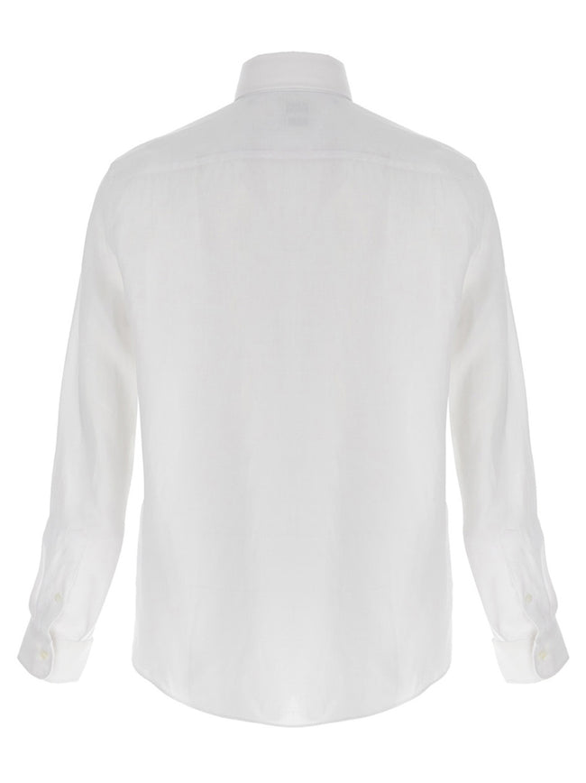 Brunello Cucinelli White Linen Blouse