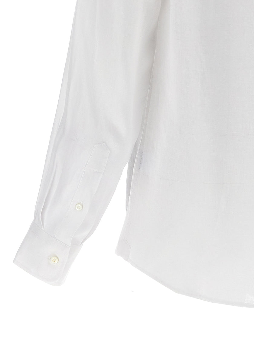 Brunello Cucinelli White Linen Blouse
