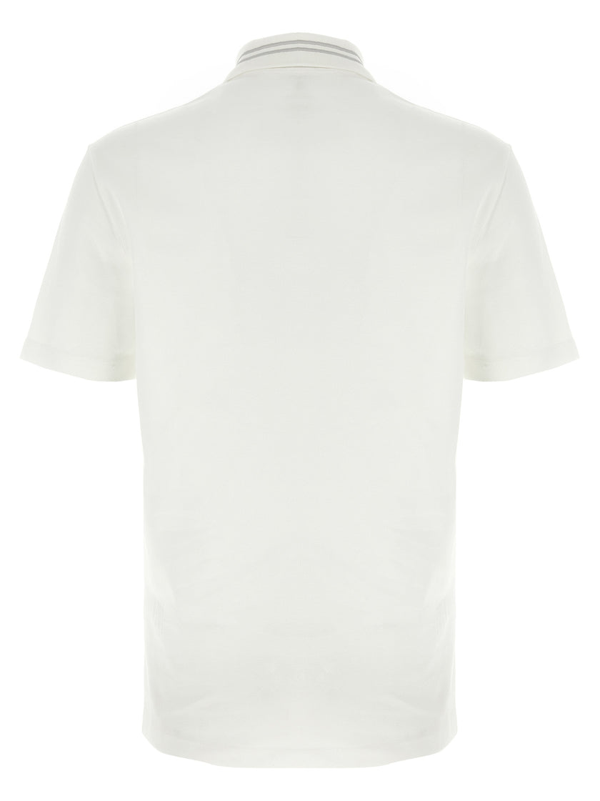 Versace White Cotton Polo Shirt