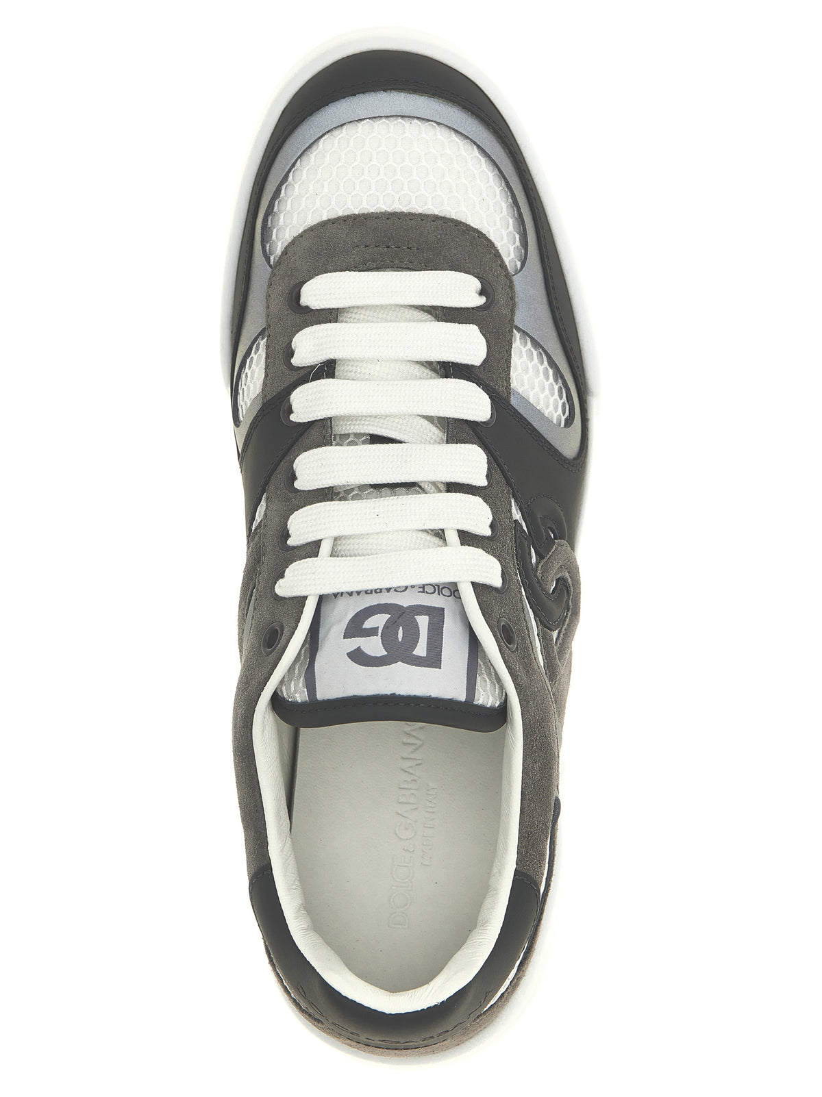 Dolce & Gabbana Grey Athletic-Style Calfskin Sneakers