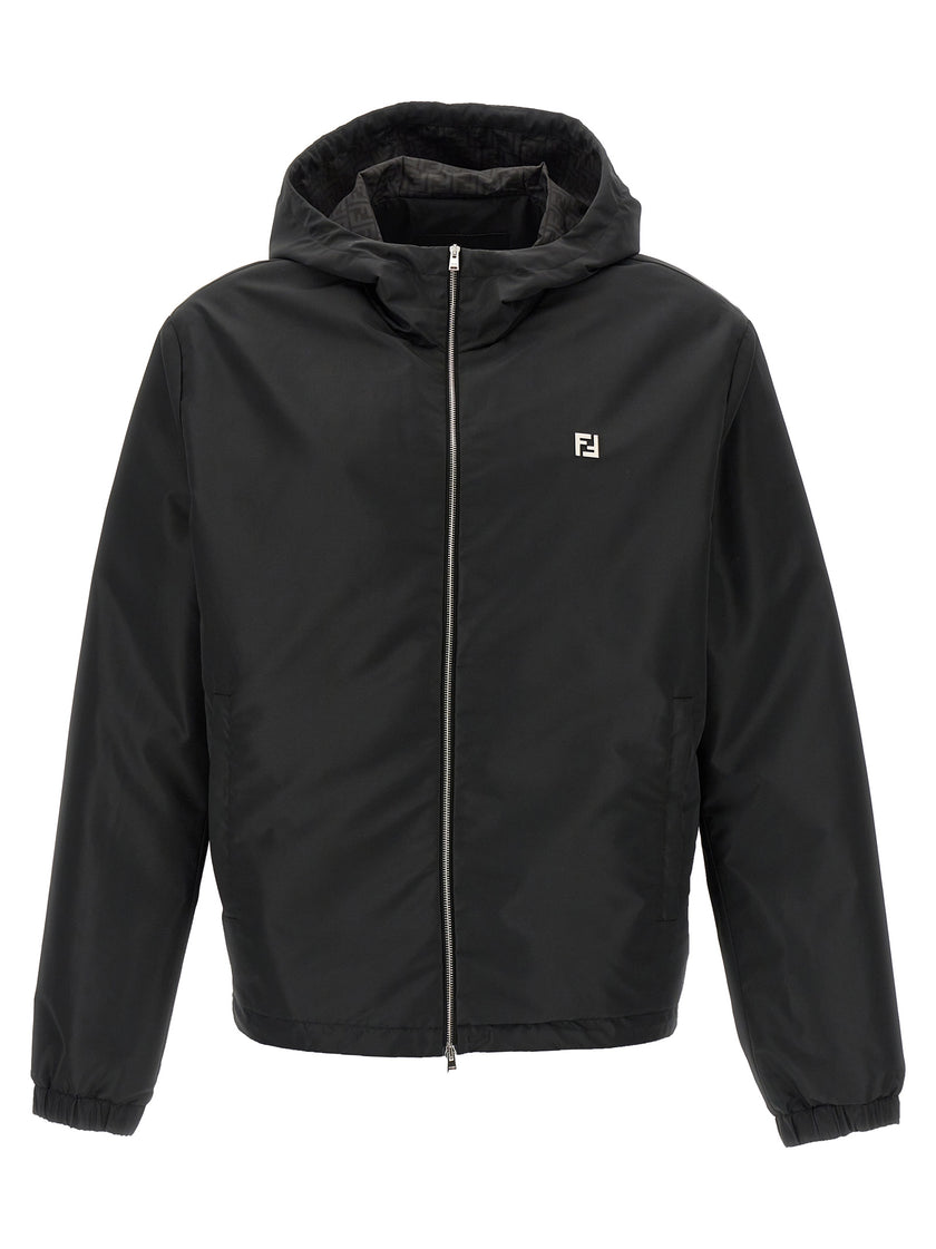Fendi Polyester-Shell-Jacke in Schwarz