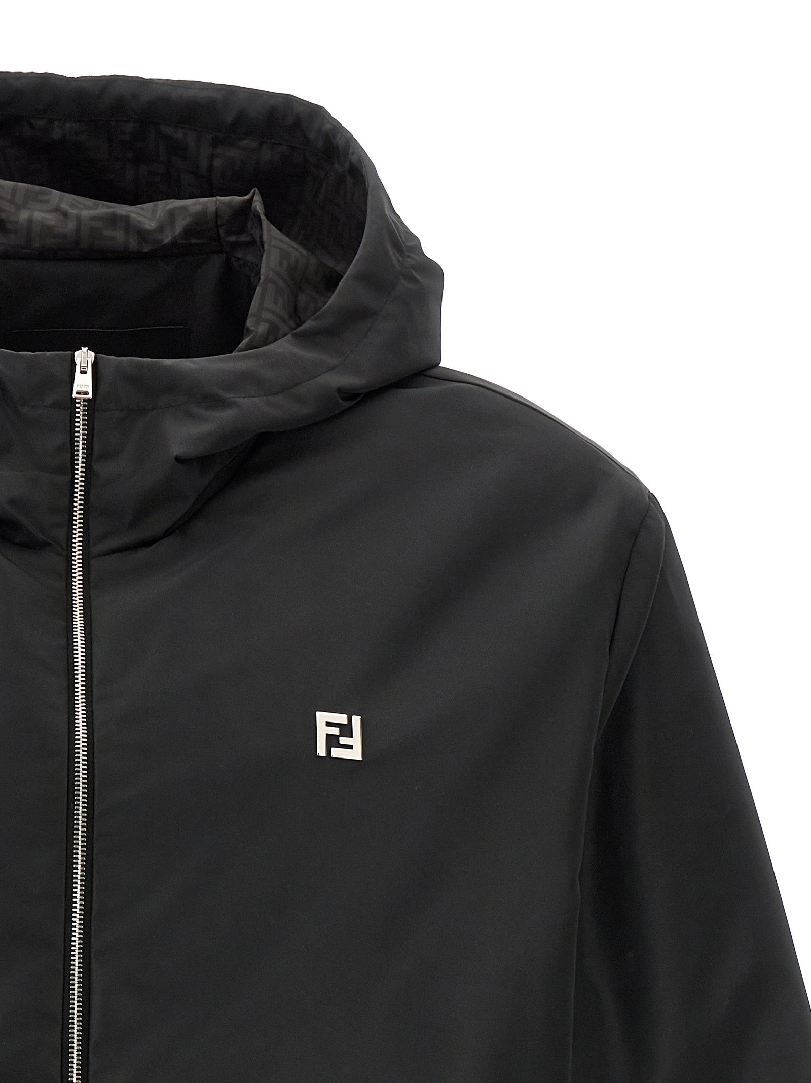 Fendi Polyester-Shell-Jacke in Schwarz