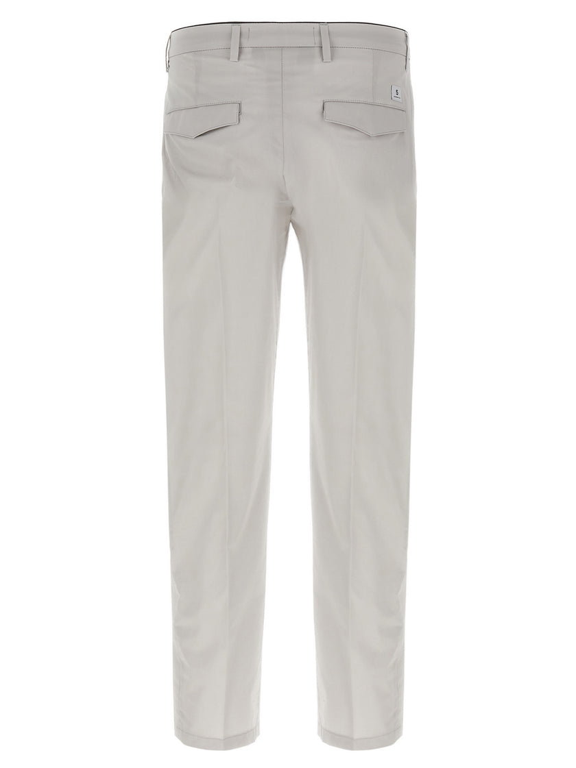 Department 5 Grey Cotton Cropped Trousers