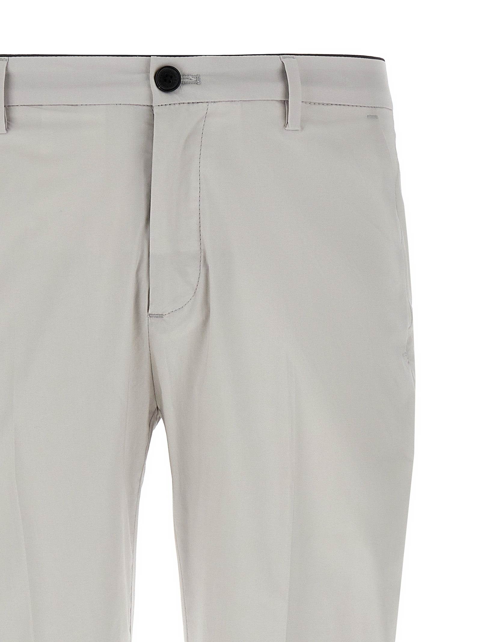 Department 5 Grey Cotton Cropped Trousers