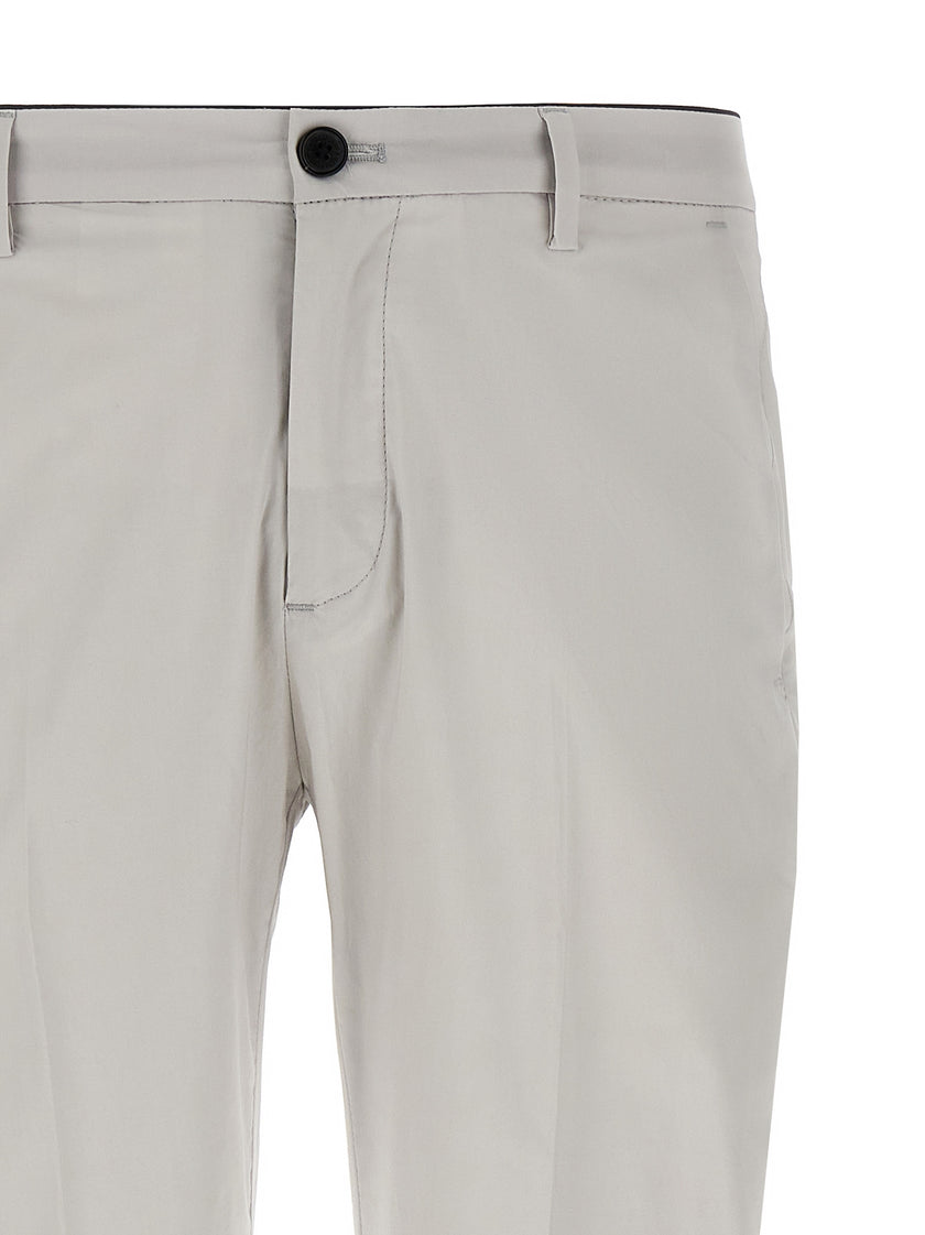 Department 5 Grey Cotton Cropped Trousers