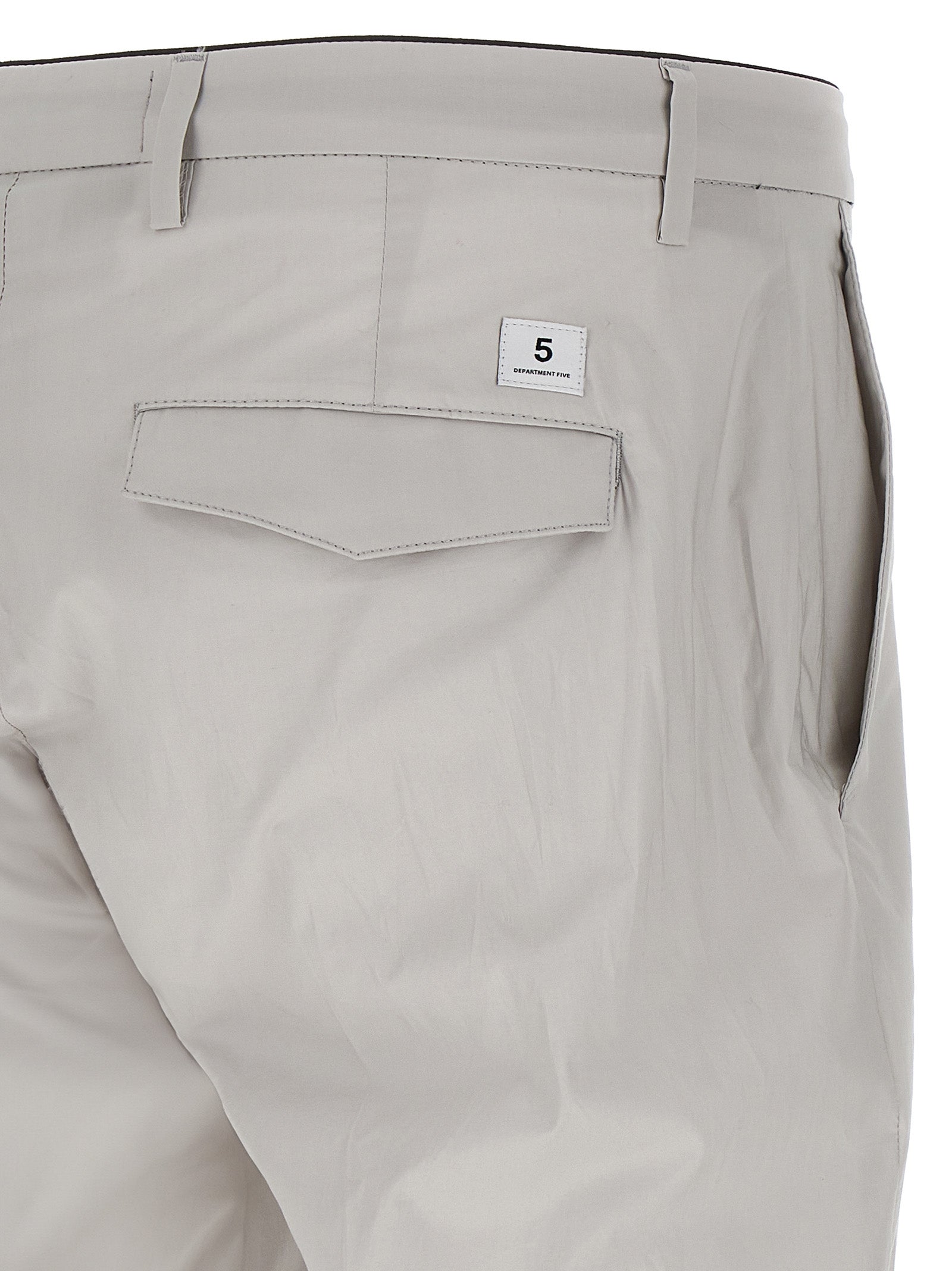 Department 5 Grey Cotton Cropped Trousers