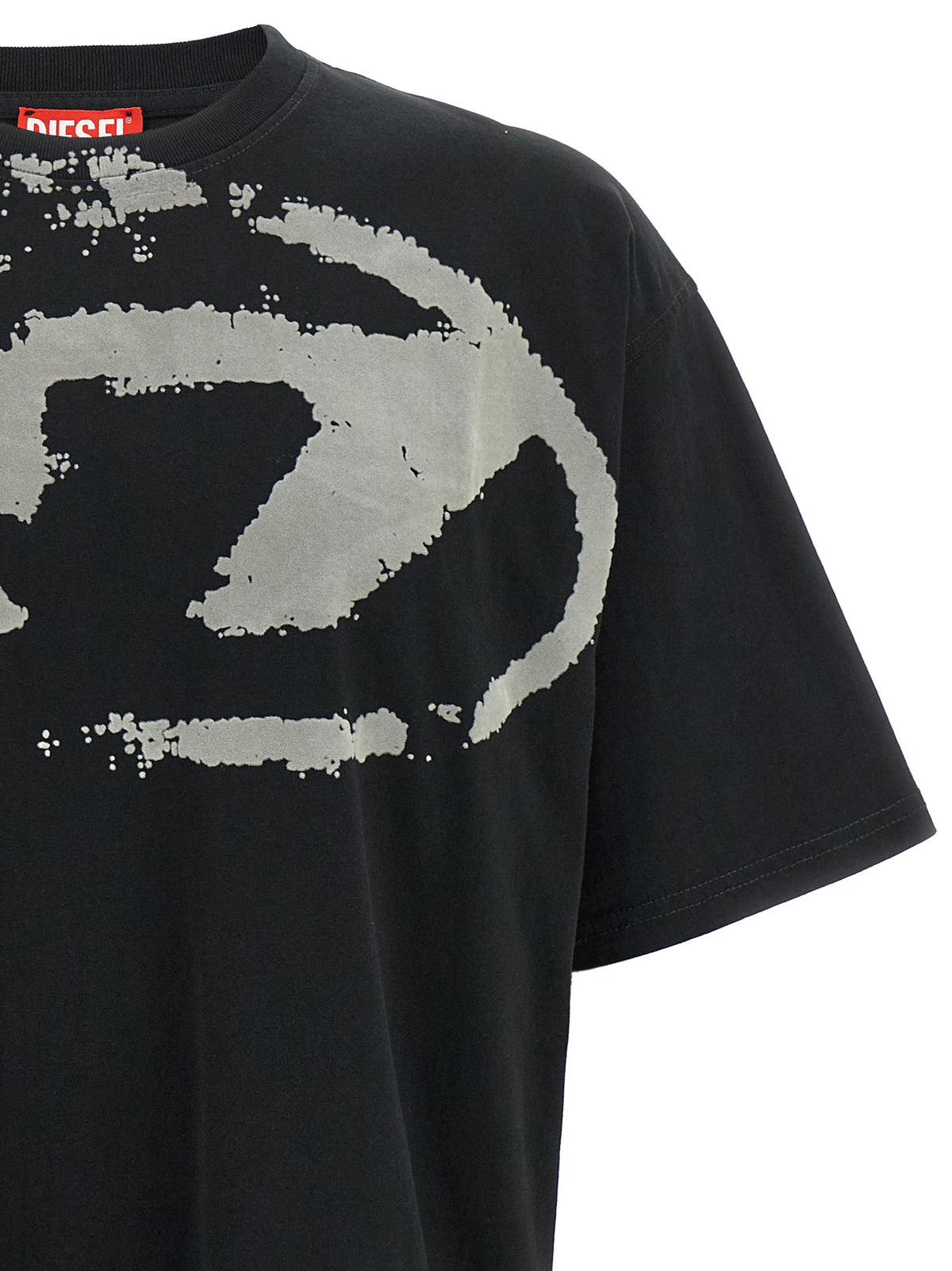 Diesel Schwarzes Baumwoll-T-Shirt